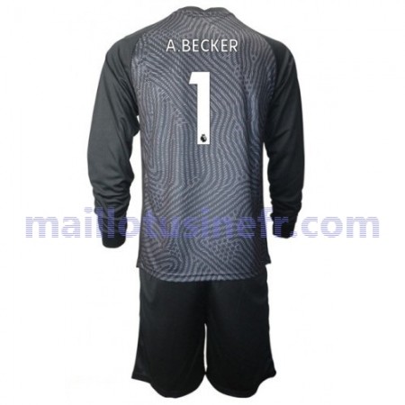 Maillot de Foot Liverpool Alisson Becker 1 Gardien Domicile 2020-21 Manches Longues - Enfant